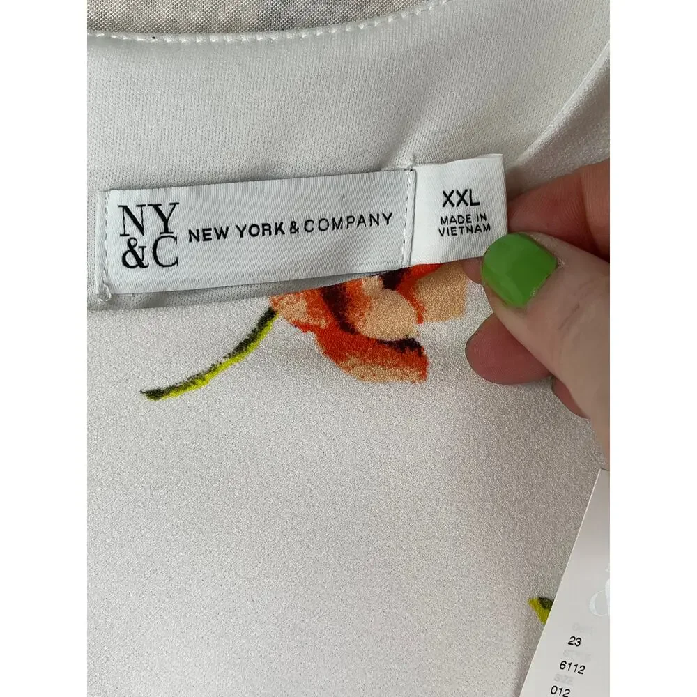 New York & Company floral crepe dress, size XXL NWT - Picture 2 of 13